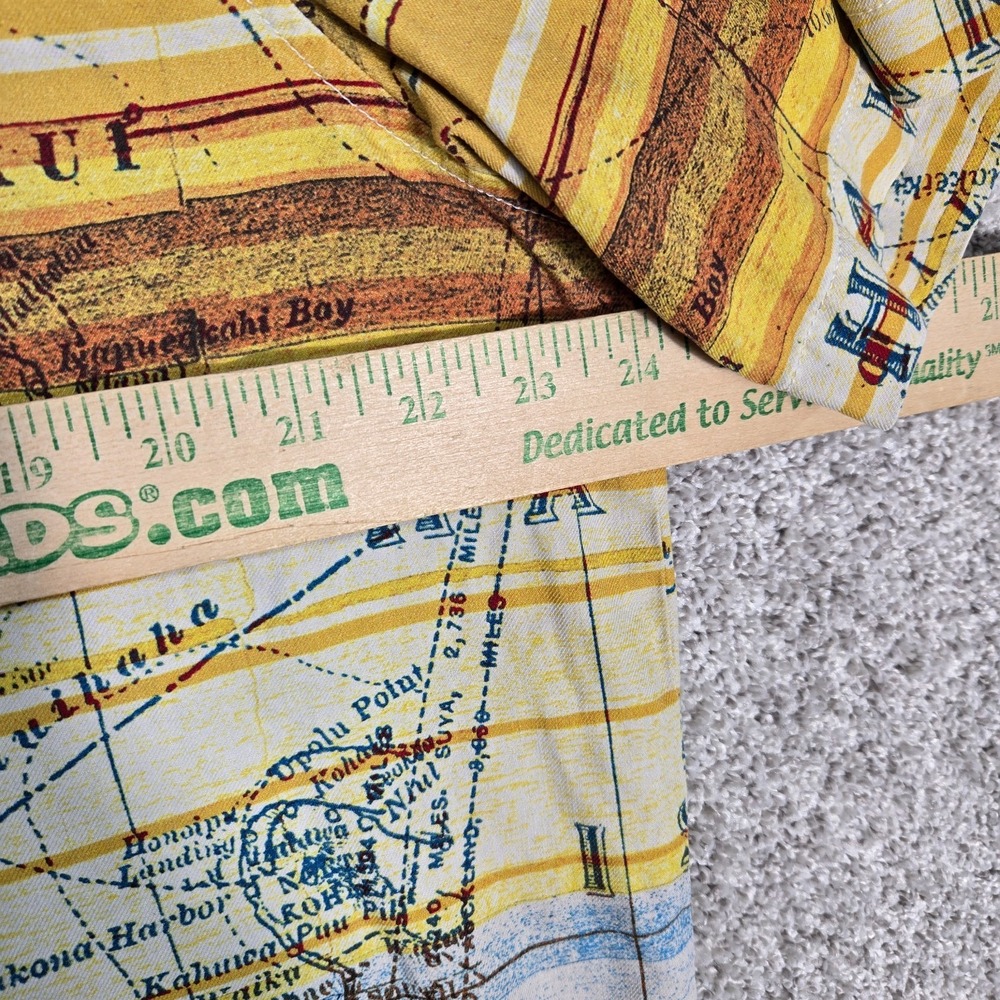 Tommy Bahama Silk Hawaiian Islands coordinates graphic silk Shirt Mens large - Picture 6 of 8